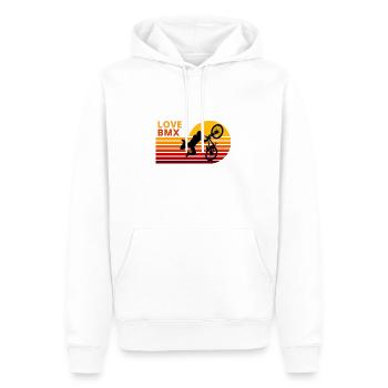 BMX liebe. Fahrrad fahren BMX or die Extrem sport - Männer Premium Bio Hoodie - Weiß - Vorne - Nico (187cm)