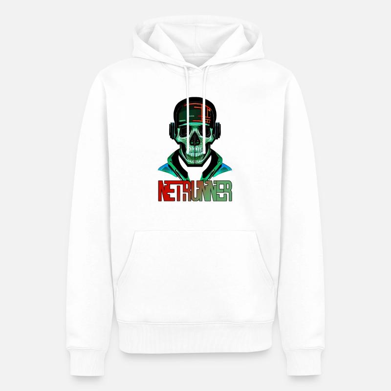 netrunner No3 - Männer Premium Bio Hoodie - Weiß