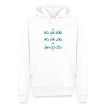 All emotions are valid - Men’s Premium Organic Hoodie - white - Front - Nico (187cm)