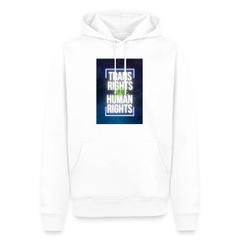 Trans Rights are Human Rights - Men’s Premium Organic Hoodie - white - Front - Nico (187cm)