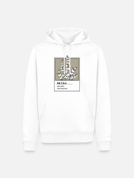 Eukalyptus Akiko - Männer Premium Bio Hoodie - Weiß