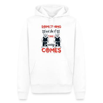 Zombie,Monster,Haunted,Graveyard,Cauldron - Men’s Premium Organic Hoodie - white - Front - Nico (187cm)