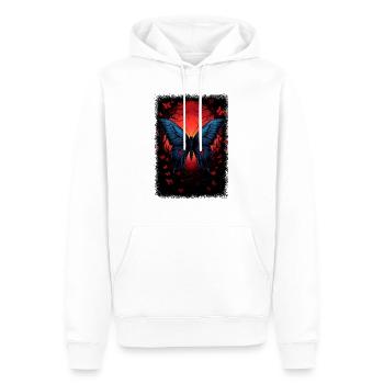 Déclaration Dictons papillons citation bday esthétique - Sweat à capuche Premium bio Homme - blanc - Devant - Nico (187cm)