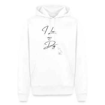 I love my dog - Männer Premium Bio Hoodie - Weiß - Vorne - Nico (187cm)