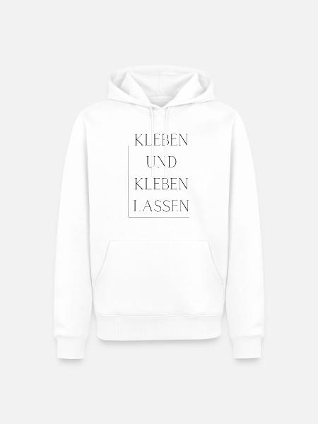 Kleben und Kleben lassen - Männer Premium Bio Hoodie - Weiß