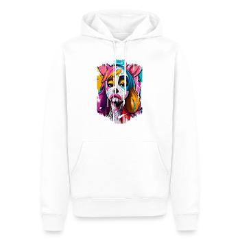 Graffiti Street Art Spray Couleurs Cool Artiste Rétro - Sweat à capuche Premium bio Homme - blanc - Devant - Nico (187cm)