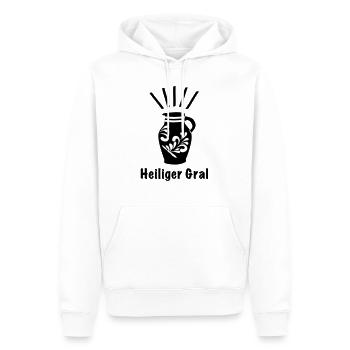 Bembel HeiligerGral - Das Frankfurter Original - Männer Premium Bio Hoodie - Weiß - Vorne - Nico (187cm)