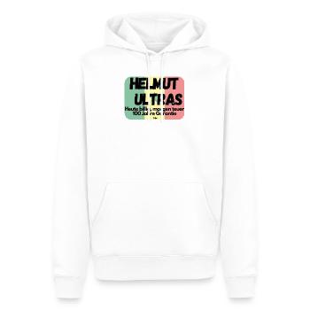 Malle Helmut Ultra 2 - Männer Premium Bio Hoodie - Weiß - Vorne - Nico (187cm)