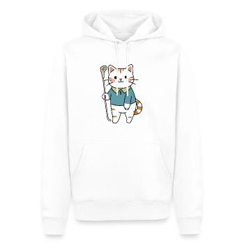 Méchant - Sweat à capuche Premium bio Homme - blanc - Devant - Nico (187cm)