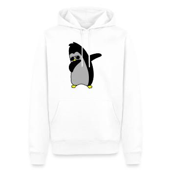 Pingouin Dabbing 02 - Sweat à capuche Premium bio Homme - blanc - Devant - Nico (187cm)