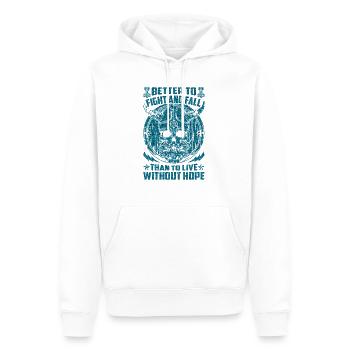Scandinavie nordique rétro viking mythologie mystique - Sweat à capuche Premium bio Homme - blanc - Devant - Nico (187cm)