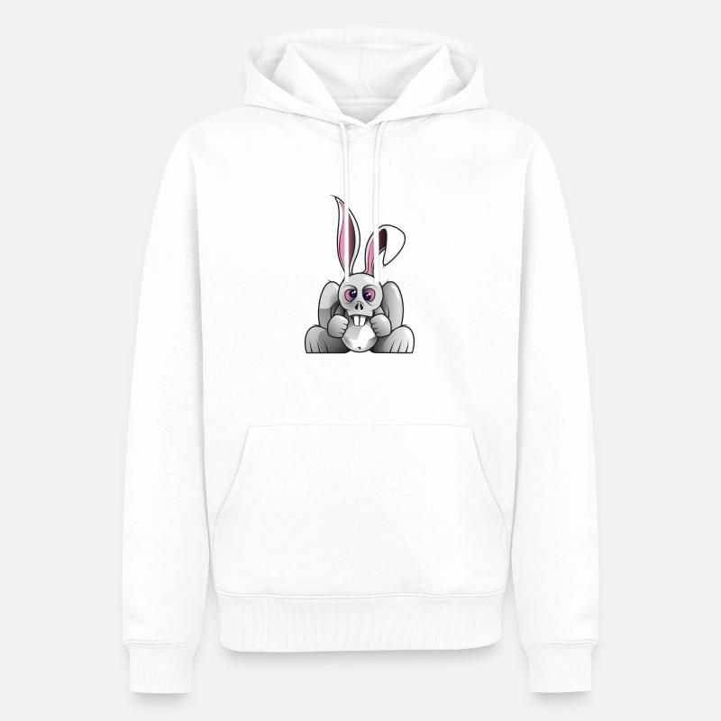 Lapix - Sweat à capuche Premium bio Homme - blanc
