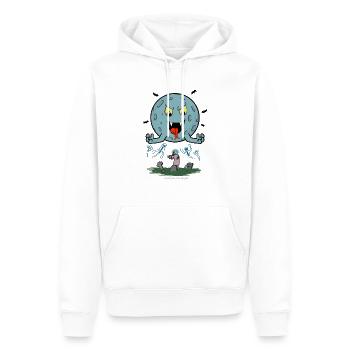 Evil Moon - Men’s Premium Organic Hoodie - white - Front - Nico (187cm)