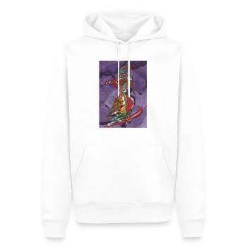 FUNtasie - Men’s Premium Organic Hoodie - white - Front - Nico (187cm)