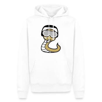 Süße DJ Schlange Kopfhörer Party Club Musik Spaß - Männer Premium Bio Hoodie - Weiß - Vorne - Nico (187cm)