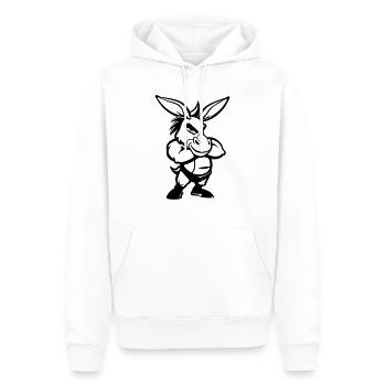 esel comic - Männer Premium Bio Hoodie - Weiß - Vorne - Nico (187cm)