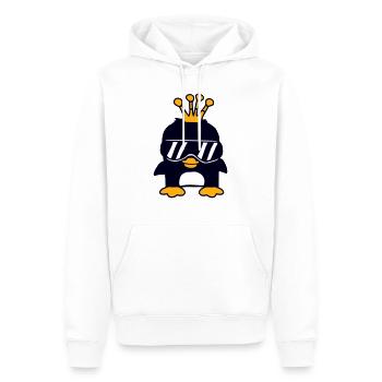 Krone Pinguin König Königin Prinz Prinzessin Klein - Männer Premium Bio Hoodie - Weiß - Vorne - Nico (187cm)