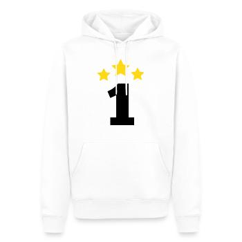 1 Jahr Stern - Geschenk zum 1. Jahrestag - Männer Premium Bio Hoodie - Weiß - Vorne - Nico (187cm)