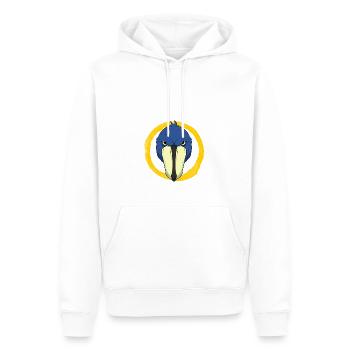 Oiseau à bec-en-sabot Ornithologue Forêt I Cadeau - Sweat à capuche Premium bio Homme - blanc - Devant - Nico (187cm)