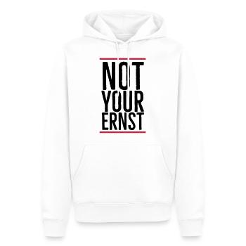 Not your ernst - Männer Premium Bio Hoodie - Weiß - Vorne - Nico (187cm)