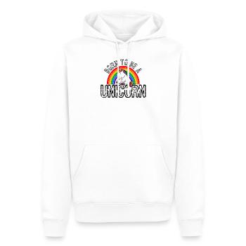 Born to be a unicorn Gay Pride LGBT Regenbogen - Männer Premium Bio Hoodie - Weiß - Vorne - Nico (187cm)
