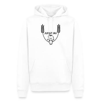 Funny maiden - Men’s Premium Organic Hoodie - white - Front - Nico (187cm)