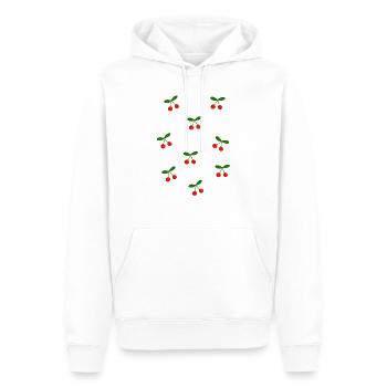 Cherry Cherries - Men’s Premium Organic Hoodie - white - Front - Nico (187cm)
