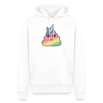 Merde de licorne - Sweat à capuche Premium bio Homme - blanc - Devant - Nico (187cm)