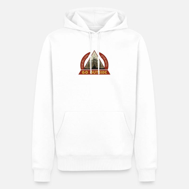 Gehen Sie außerhalb Camping - Männer Premium Bio Hoodie - Weiß