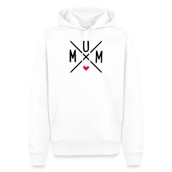mum - Sweat à capuche Premium bio Homme - blanc - Devant - Nico (187cm)