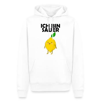 Zitrone ich bin sauer - Männer Premium Bio Hoodie - Weiß - Vorne - Nico (187cm)