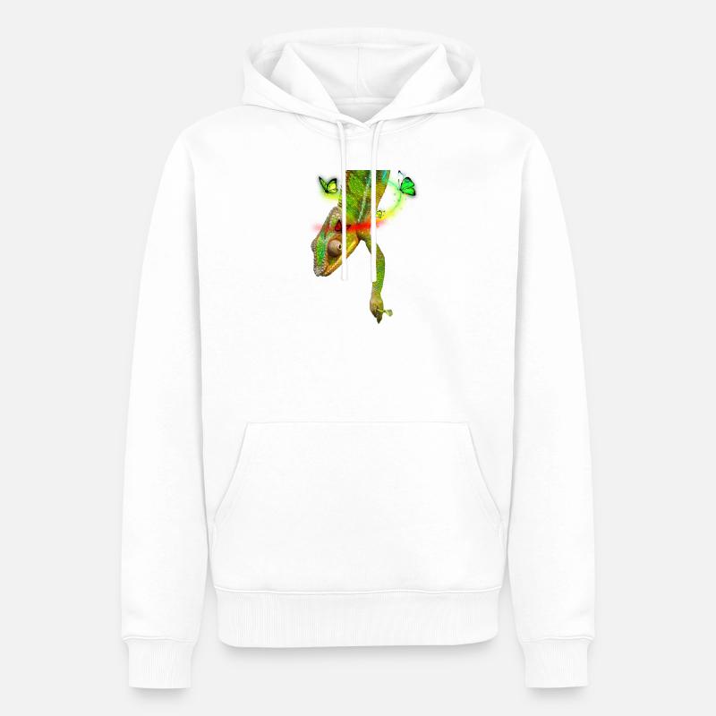 Caméléon - Sweat à capuche Premium bio Homme - blanc