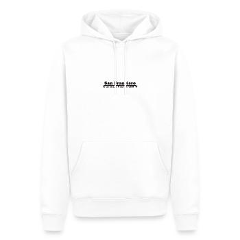 San Francisco Coordinates - Men’s Premium Organic Hoodie - white - Front - Nico (187cm)