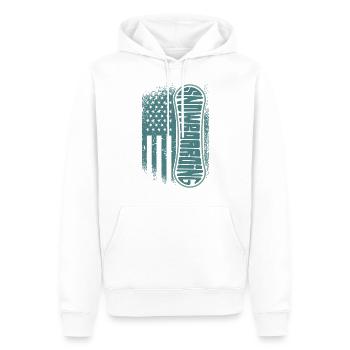 Snowboard Snowboard Vacances Snowboard Snowboarder - Sweat à capuche Premium bio Homme - blanc - Devant - Nico (187cm)