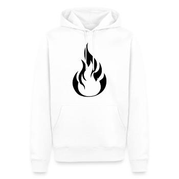 Flamme Feuer Symbol - Männer Premium Bio Hoodie - Weiß - Vorne - Nico (187cm)