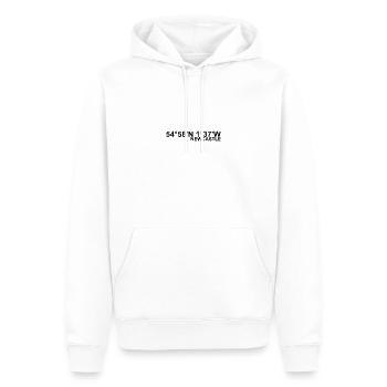 Newcastle upon Tyne Koordinaten - Männer Premium Bio Hoodie - Weiß - Vorne - Nico (187cm)