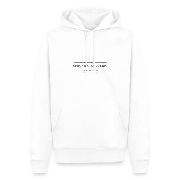 Spijuniro Golubiro - Sweat à capuche Premium bio Homme - blanc - Devant - Nico (187cm)