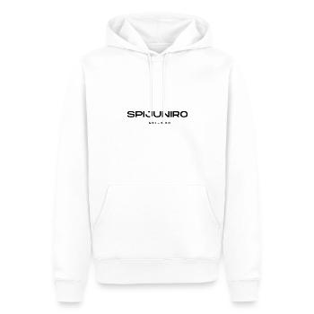 Spijuniro Golubiro - Sweat à capuche Premium bio Homme - blanc - Devant - Nico (187cm)