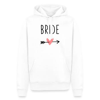 Coeur de mariée cupidon arrow enterrement de vie de garçon - Sweat à capuche Premium bio Homme - blanc - Devant - Nico (187cm)