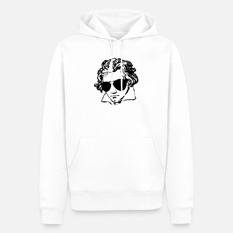 Beethoven Swag - Sweat à capuche Premium bio Homme - blanc