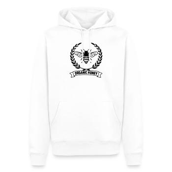 Bienen im Lorbeerkranz - Männer Premium Bio Hoodie - Weiß - Vorne - Nico (187cm)