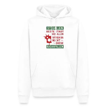 St.Gallen beste Stadt von allen Radarfallen - Männer Premium Bio Hoodie - Weiß - Vorne - Nico (187cm)