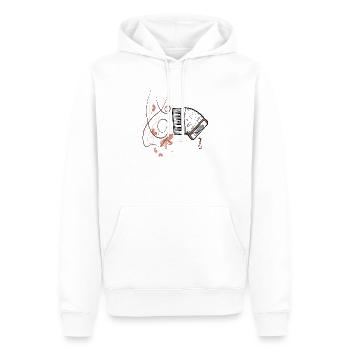Accordéon, Musique - Sweat à capuche Premium bio Homme - blanc - Devant - Nico (187cm)