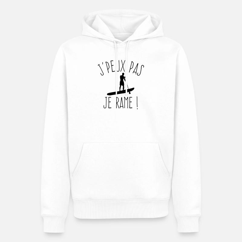 J'peux pas je rame  - Sweat à capuche Premium bio Homme - blanc