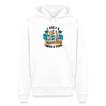 I Need a 6 Month Vacation - Palmenentspannung - Männer Premium Bio Hoodie - Weiß - Vorne - Nico (187cm)