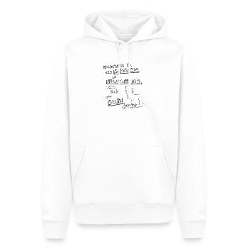 Das schönste an meinem Job - Männer Premium Bio Hoodie - Weiß - Vorne - Nico (187cm)