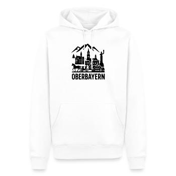 oberbayern bayrisch  - Männer Premium Bio Hoodie - Weiß - Vorne - Nico (187cm)