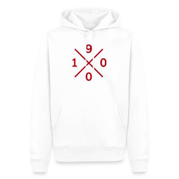 1900 Fussball Fan kiel Tasche, Tasse, Kappe, Hut - Männer Premium Bio Hoodie - Weiß - Vorne - Nico (187cm)