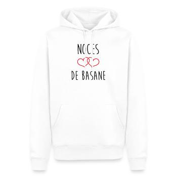 noces de basane 31 ans de mariage - Sweat à capuche Premium bio Homme - blanc - Devant - Nico (187cm)