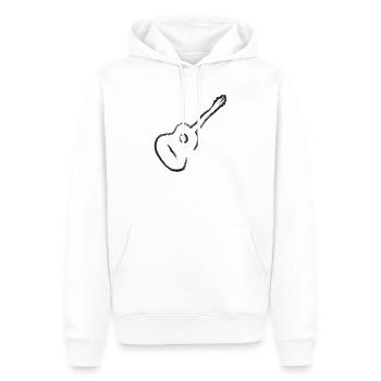 Don du guitariste guitariste - Sweat à capuche Premium bio Homme - blanc - Devant - Nico (187cm)